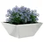 Vrtna saksija Srebrno 35 x 35 x 15 cm Cinkani čelik
