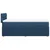 Vidaxl Box spring postelja z vzmetnico modra 100x200 cm blago