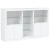 Komoda s LED svjetlima bijela 162 x 37 x 100 cm