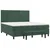 Vidaxl Box spring postelja z vzmetnico temno zelena 180x200 cm žamet