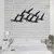 WallXpert metalni zidni ukras 5219, jato divljih gusaka u letu, 75 x 33 cm, crni