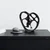 Aberto Design Dekorativna figura Love v2, 25 x 10 x 26 cm, Crna