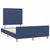 Vidaxl Posteljni okvir brez vzmetnice moder 120x190 cm blago