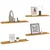 Polica na zidu Zidne 4 pcs Bež 40 x 9 x 3 cm Konstruirano drvo
