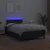 Krevet box spring s madracem LED crni 120x200cm od umjetne kože