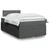 Vidaxl Box spring postelja z vzmetnico temno siva 120x190 cm blago