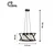 Opviq luster Gone, 3 × E27, crni / krem
