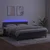 Vidaxl Box spring postelja z vzmetnico LED temno siva 180x200 cm žamet