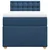Vidaxl Box spring postelja z vzmetnico modra 90x200 cm blago