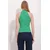 Trend Alacati Stili Ženska bluza bez rukava ALC-X11497, Rolka, Zelena