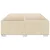 Vidaxl Posteljni okvir brez vzmetnice krem 140x190 cm blago
