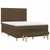 Vidaxl Box spring postelja z vzmetnico temno rjav 140x190 cm blago