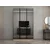 Hanah Home ormar sa reflektujućim staklom Nisa 20647, 135 cm, dore