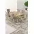 HANAH HOME Rasklopivi trpezarijski sto i stolice (7 delova) Esla Hrast Gold Cappuccino
