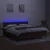 Vidaxl Box spring postelja z vzmetnico LED temno rjava 180x200cm blago