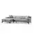 Atelier del Sofa Ugaona garnitura Petra L 145x69x87cm Svetlosiva