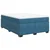 Vidaxl Box spring postelja z vzmetnico temno modra 140x190cm žamet