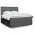 Vidaxl Box spring postelja z vzmetnico temno siva 180x200 cm blago