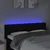 Vidaxl LED posteljno vzglavje črno 163x16x78/88 cm blago