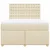 Vidaxl Box spring postelja z vzmetnico krem 140x200 cm blago