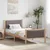 Vidaxl Kovinska posteljna konstrukcija Rjava in taupe 90 x 200 cm
