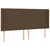 Vidaxl Box spring postelja z vzmetnico LED temno rjava 180x200cm blago