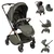KikkaBoo Kolica Lanah 3in1 set sa autosedištem I-Prime I-size i tvrdom korpom Army Green (KKB21148 SET)