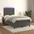 Krevet box spring s madracem LED tamnosivi 120 x 190 cm baršun