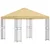 Gazebo 3 x 3 m Krem Poliester i čelik 190 gsm