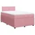 Vidaxl Box spring postelja z vzmetnico roza 120x200 cm žamet