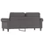Vidaxl Dvosed siv 140 cm umetno usnje