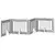 Vrata za pse s postoljem 4 pcs Siva sonoma 80 x 60 cm