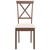 vidaXL Jedilni stoli z blazinami 2 kosa Brown Solid Wood Rubber