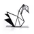 Aberto Design Dekorativna figura Swan, 20x15 cm, 1.5 mm, Crna