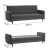 Atelier del Sofa Trosed na razvlačenje Hiko Tamnosivi