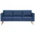2-dijelni set sofa od tkanine plavi