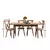 HANAH HOME Set Trpezarijski sto i 4 stolice Cenova Brown