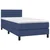 Vidaxl Box spring postelja z vzmetnico moder 80x200 cm blago