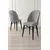 Hanah Home Set 4 trpezarijske stolice Ritim Sivo-Crni