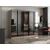 Hanah Home ormar sa reflektujućim staklom Nisa 20649, 225 cm, dore