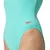 Speedo textd belted deep u-back 1 piece blue xl - uk38