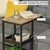 Homestar Stranska miza industrijskega sloga 51x33x66 cm rjava