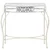 Bočni stolić u francuskom stilu metalni 82 x 39 x 76 cm bijeli