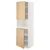 METOD Vis.orm.mikrotal2vrat/policama, bela/Forsbacka hrastovina, 60x60x200 cm