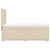 Vidaxl Box spring postelja z vzmetnico krem 90x200 cm blago