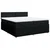 Vidaxl Box spring postelja z vzmetnico črn 200x200 cm blago