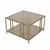 Hanah Home Bakü klub sto 75 × 45 × 75 cm, antik / bronzano staklo