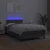 Krevet box spring s madracem LED sivi 120x200cm od umjetne kože
