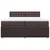 Vidaxl Box spring postelja z vzmetnico temno rjav 200x200 cm blago