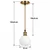 BRILAGI - LED luster na sajli RETRO GLASS 1xE27/60W/230V O 15 cm zlatna/bela